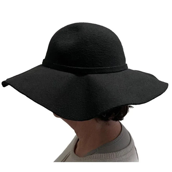 vintage THE HATTER COMPANY black felt wide brim classic hat - Picture 9 of 11